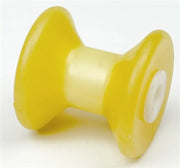 Yellow polyurethane hourglass bushing for Attwood Marine bow roller with high weight capacity