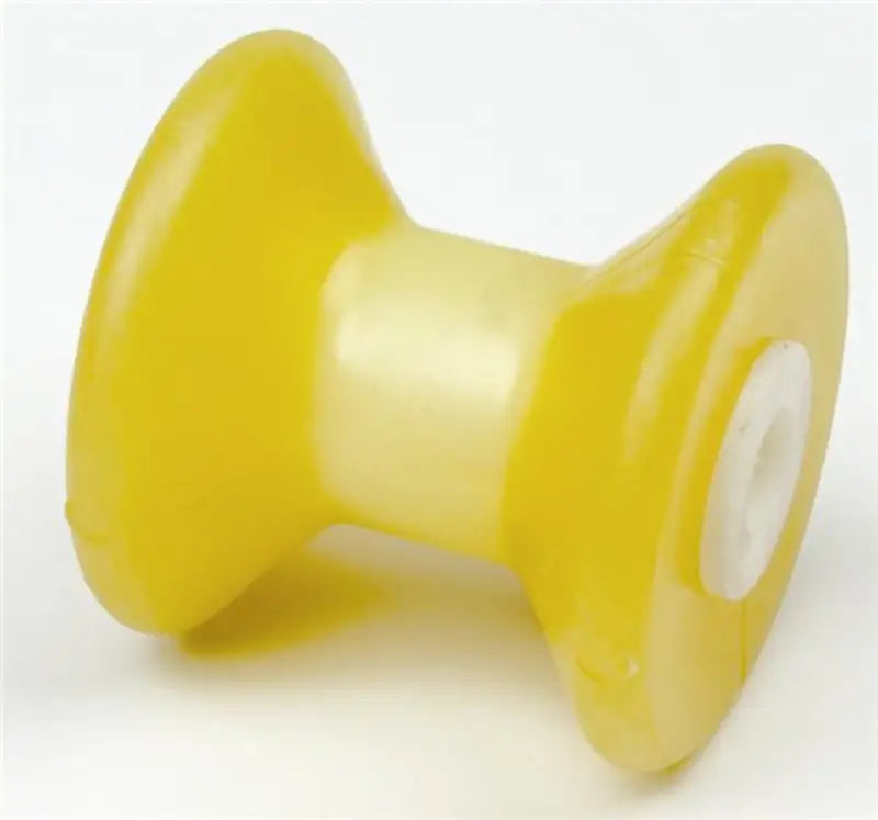 Yellow polyurethane hourglass bushing for Attwood Marine bow roller with high weight capacity