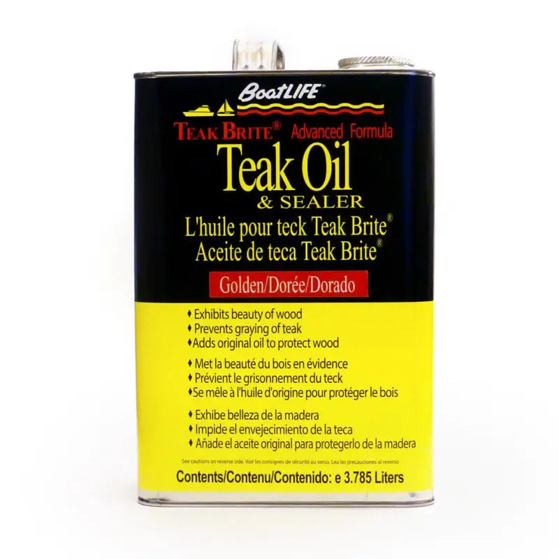 1189 Life Industry Teal Oil 128 Fl.Oz. Golden - Boat Teak Sealer