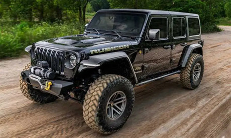 Bushwacker 11950-07 Bushwacker 18-21 Jeep Wrangler JL (2-Door & 4-Door) Flat Style Flares 4pc - Black
