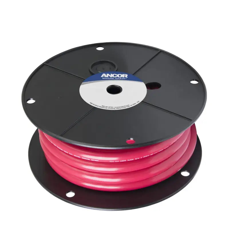 Spool of red Tinned Copper Battery Cable for Ancor Tinned Copper products