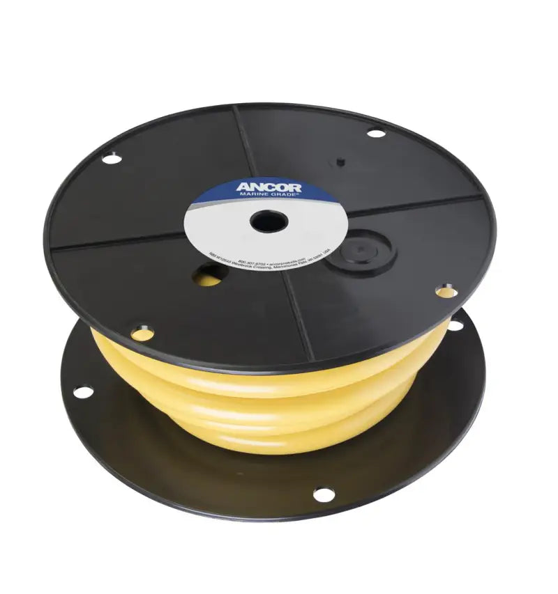 Yellow hose on black reel for Ancor Tinned Copper Battery Cable 4/0 AW