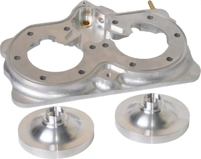 Machined aluminum Power Dome Head Set billet for Axys 800 engine with two openings