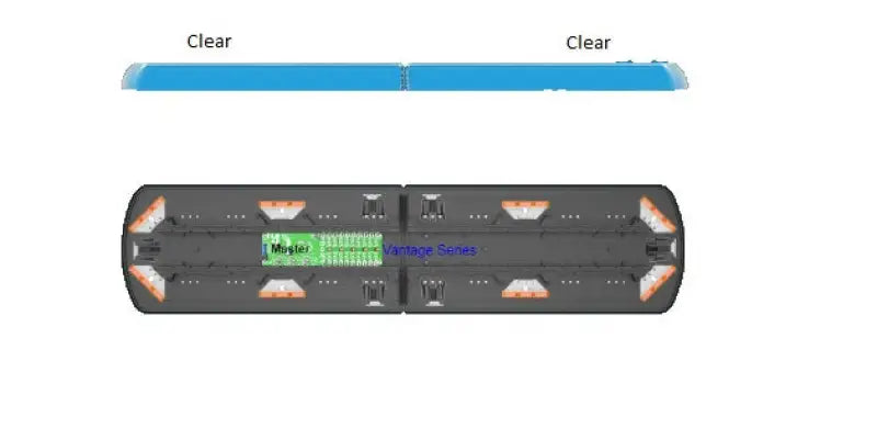 12-50115-ES Ecco Elect 48' Led Lightbar - 8 Amber Modules