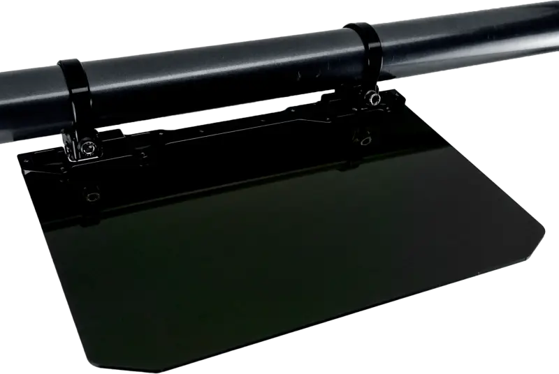 12" X 8" Narrow Mount Sun Viso W/Solid Black Shield Black - AXIA
