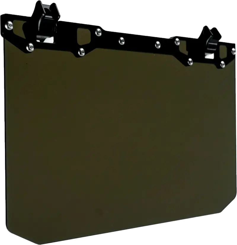 12" X 8" Narrow Mount Sun Viso W/Tinted Shield Black - AXIA