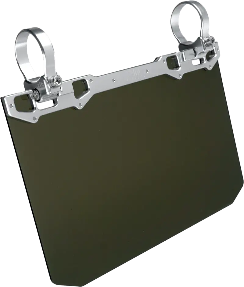 12" X 8" Narrow Mount Sun Viso W/Tinted Shield Silver - AXIA