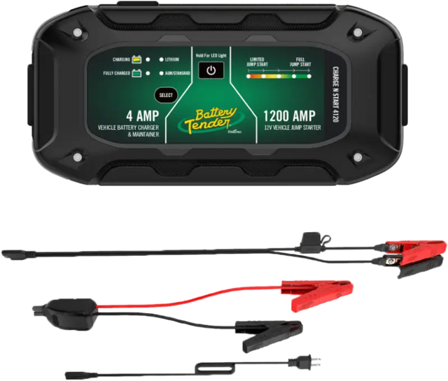 Chargenstart 4amp Btry Charger & 1200 Amp Jump Starter - BATTERY TENDER