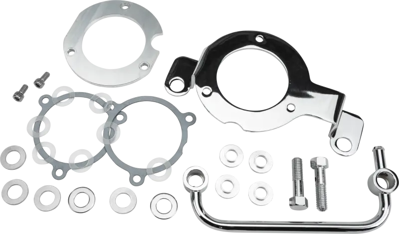120426 M8 Breather Kit Chrome - Air Cleaner Brackets