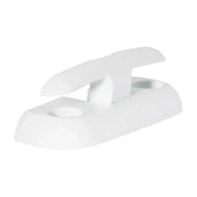 White plastic boat cleat from Attwood Marine, perfect marine cleat for docks