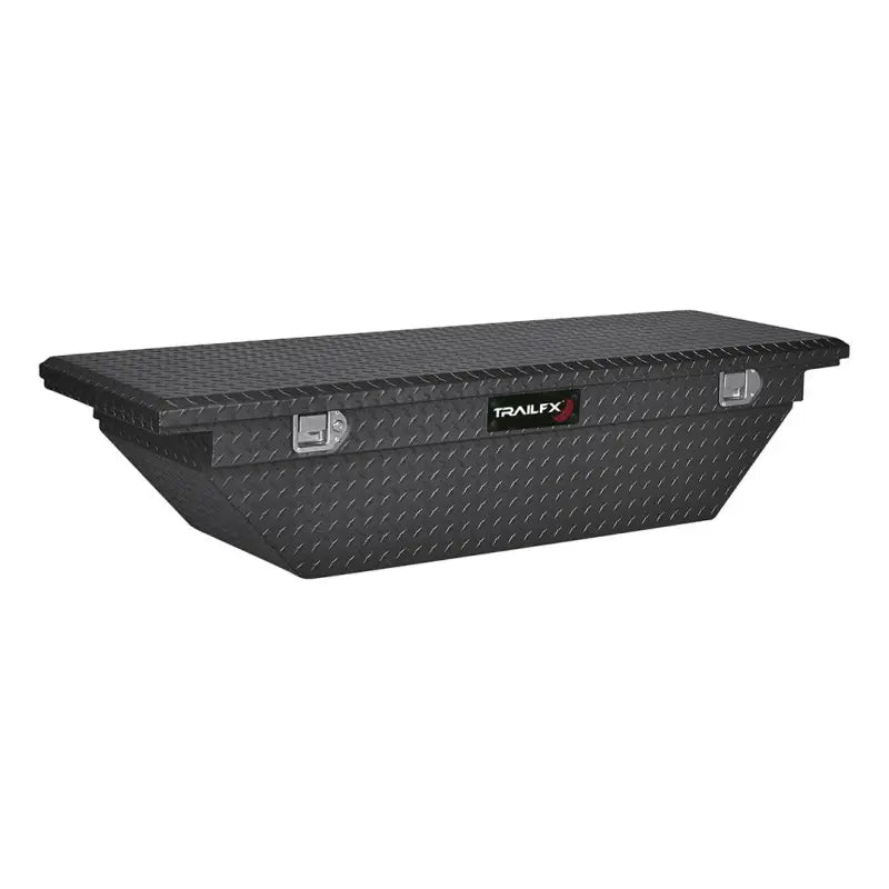 Trailfx 63" single lid truck bed cover, black diamond plate design, durable construction, secure storage for RV, automotive, powersports, off-road, marine, exterior truck accessories, interior truck bed, RV parts, cargo management, AVADA - Best Sellers