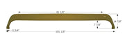 Curved brown holiday rambler fender with dimensions for Icon Holiday Rambler model