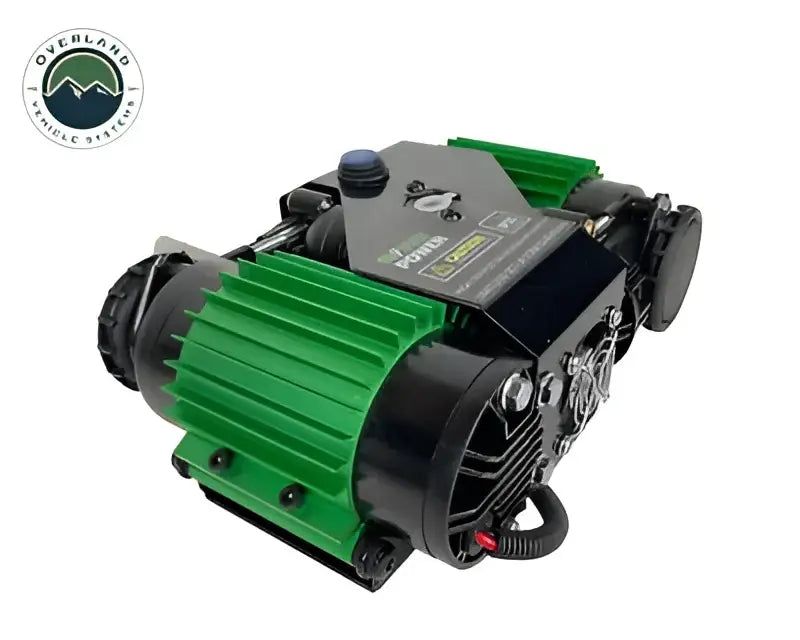 Green and black dual motor air compressor for Overland VCL Egoi and Overland VCL products