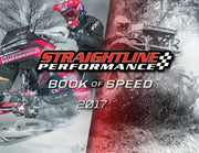 Snowmobile with rider in action on promotional cover showcasing 121-240 Straightline clutch kit