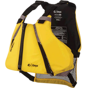 Onyx Outdoor Movevent Curve yellow life vest, size XL/2XL.