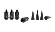 Black lug nuts and spike caps from the 1220K217 True Spike Wheel Installation Kit