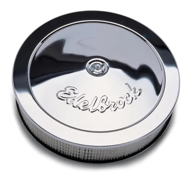 Edelbrock 1221 1221 Edelbrock Air Cleaner Pro-Flo Series Round Steel Top Paper Element 14In Dia X 3 75In Dropped Base