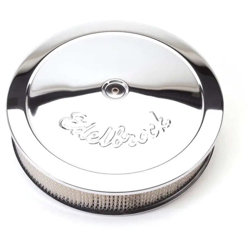 Edelbrock 1221 1221 Edelbrock Air Cleaner Pro-Flo Series Round Steel Top Paper Element 14In Dia X 3 75In Dropped Base