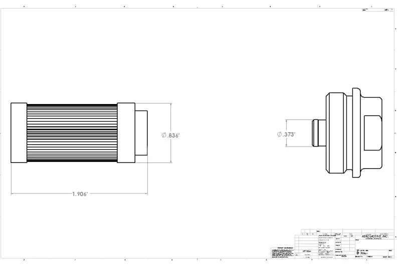 12303 Aeromotive Str Rod In Ln Filter