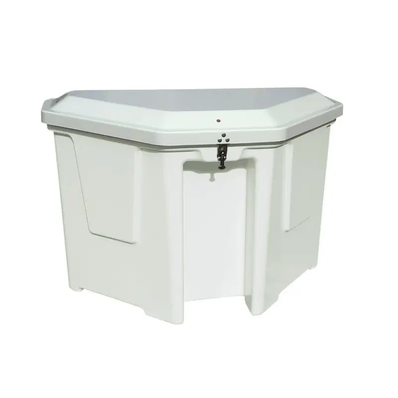 123661 Taylor Made Triangle Poly Box - Wht W/Recess - Dock Storage