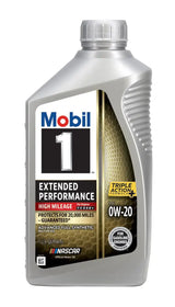 Mobil 1 high mileage motor oil Ephm 0W-20 for better engine performance
