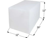 White foam block for Icon Fresh Water water tank 12x12x20 inches size