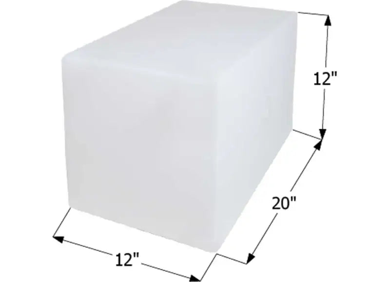 White foam block for Icon Fresh Water water tank 12x12x20 inches size
