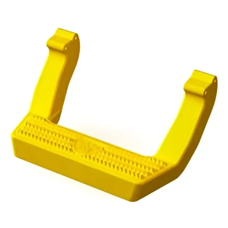 Bright yellow carr super hoop XP7 U-shaped step with textured anti-slip surface
