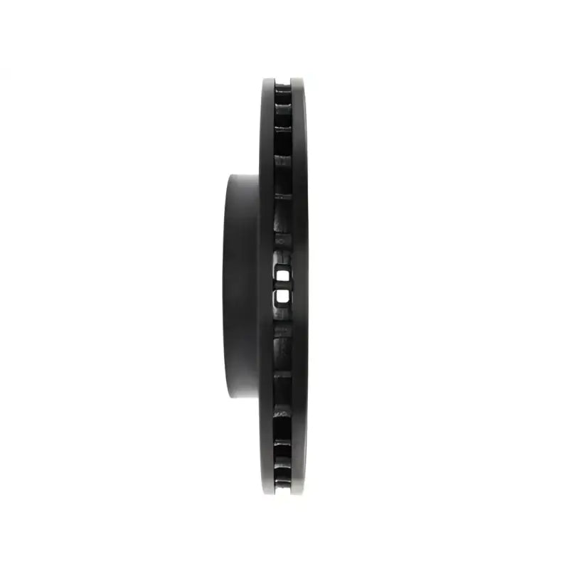 Black Stop Tech Rotr brake rotor with grooves and holes for cooling