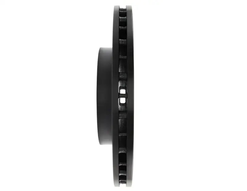 Black Stop Tech Rotr brake rotor with grooves and holes for cooling