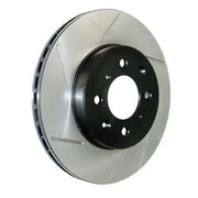 StopTech rotr rf vette chrome rotor with black holes and silver cap