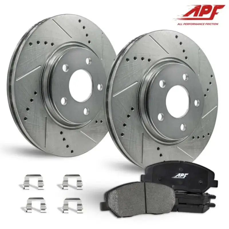 StopTech 62058SR rear rotor kit with slotted rotors and ceramic pads