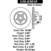 Stop Tech Brake Rotor: 126.63010SL Stop Tech L Chry Dod Ply 73-89