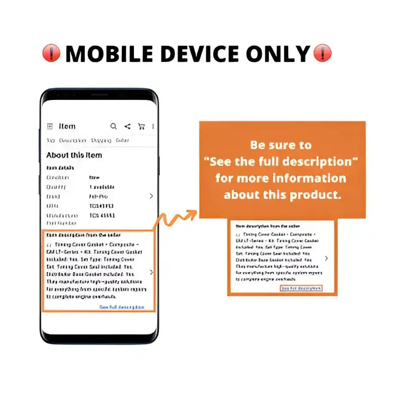Smartphone displaying 66043SL Stop Tech Rotr details on orange background