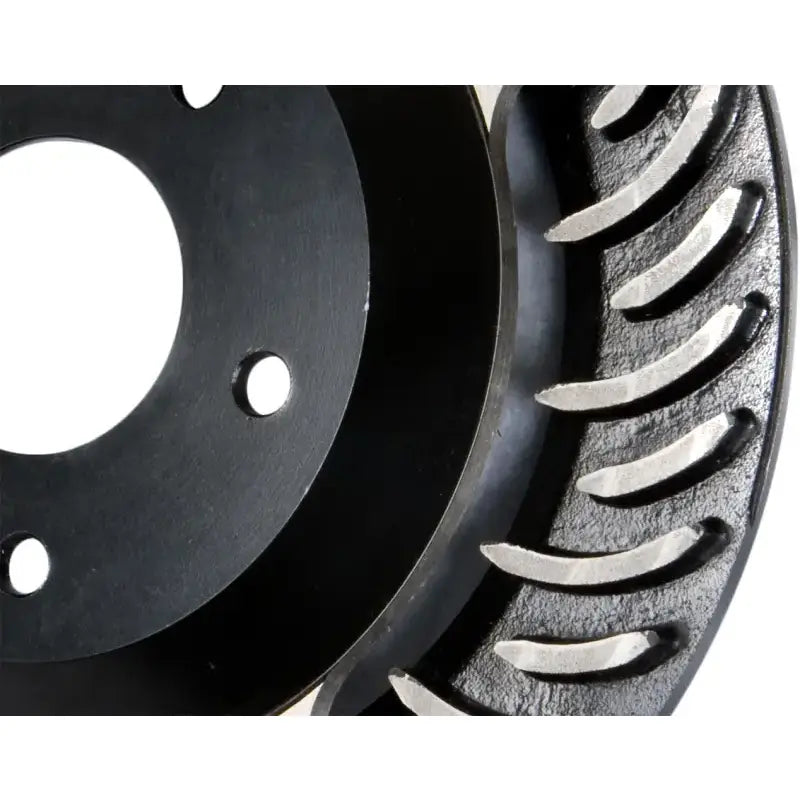 Stop Tech slotted left brake rotor with grooves and holes