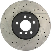 Stop Tech 34060R slotted brake rotor with drilled holes for cooling
