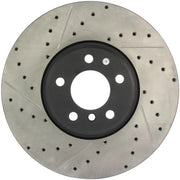 Stop Tech 34060R slotted brake rotor with drilled holes for cooling