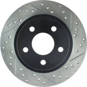 Silver Stop Tech Sportstop Cryo Rotor with drilled and slotted steel design