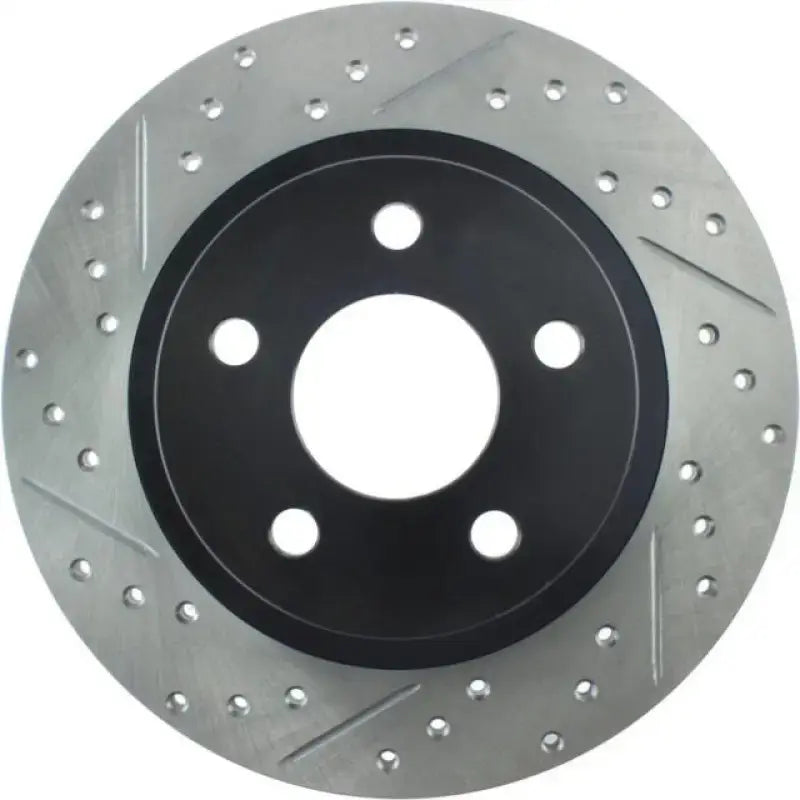 2019 BMW M3 StopTech SportStop Cryo drilled slotted silver brake rotor