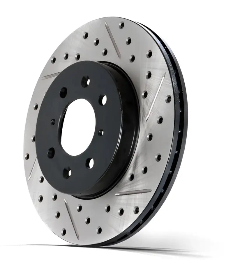2019 Brembo GT-R silver drilled slotted StopTech SportStop Cryo Rotor