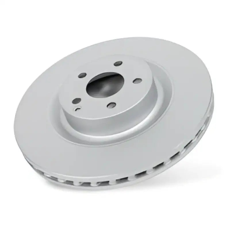 Silver 127.67043R Stop Tech drill slot rotor with vented design and four holes