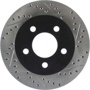 StopTech 2019 Brembo drilled slotted silver brake rotor for hooking wrinkle performance