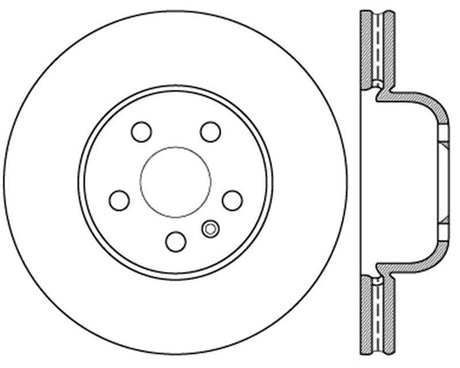 Stoptech 127.34104L StopTech Slotted & Drilled Sport Brake Rotor