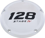CUSTOM ENGRAVING 128-05-46 7 M8 Flt/Flh Derby Cover 128 Stage Iv Chrome