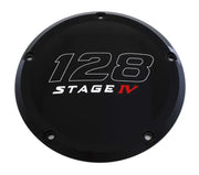 CUSTOM ENGRAVING 128-05-46BG 7 M8 Flt/Flh Derby Cover 128 Stage Iv Black