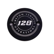 CUSTOM ENGRAVING 128-09-63BG M8 Timer Cover 128 Cvo Black