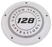 CUSTOM ENGRAVING 128-10-67 6 M8 Softail Derby Cover 128 Cvo Chrome