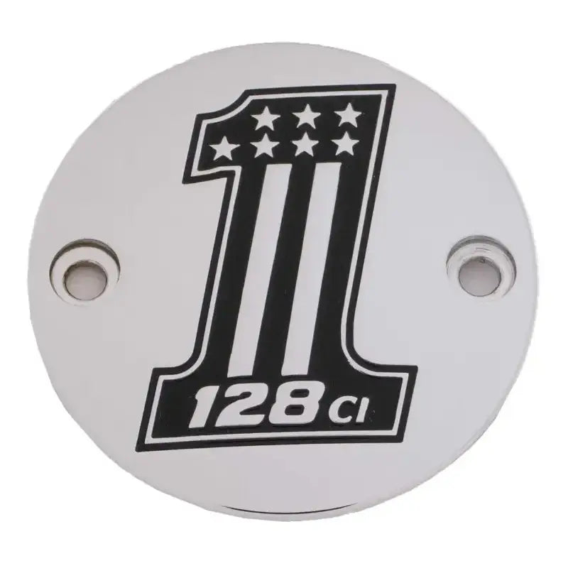 CUSTOM ENGRAVING 128-14-63 M8 Timer Cover 128 Chrome