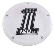 CUSTOM ENGRAVING 128-14-67 6 M8 Softail Derby Cover 128 Chrome