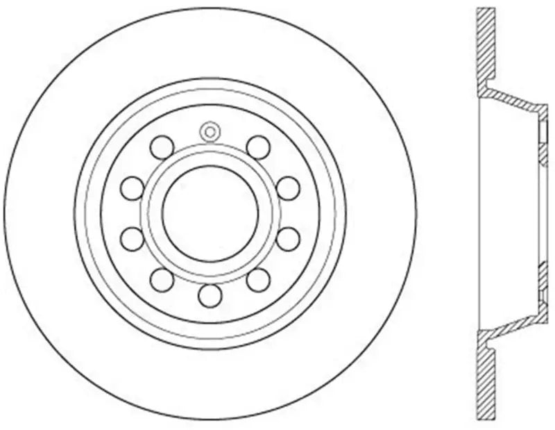 128.33129R Stop Tech Cross Drilled Rotor